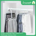 Hanger Gantungan Baju Celana 5 in 1 Multifungsi Stainless Steel (1)