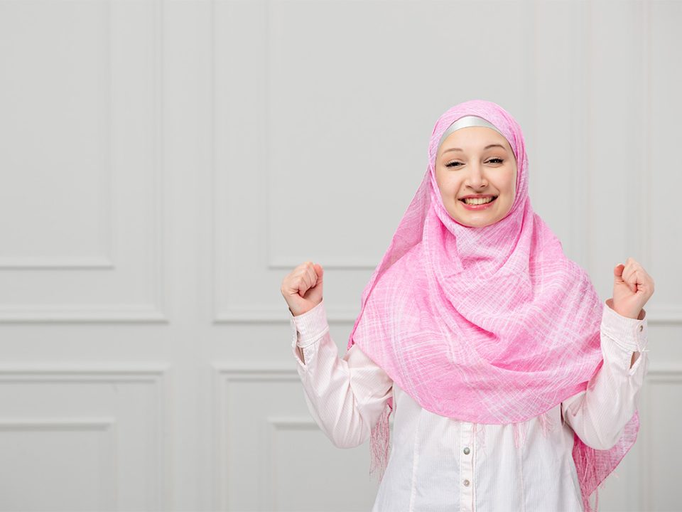 Hijab kuning langsat